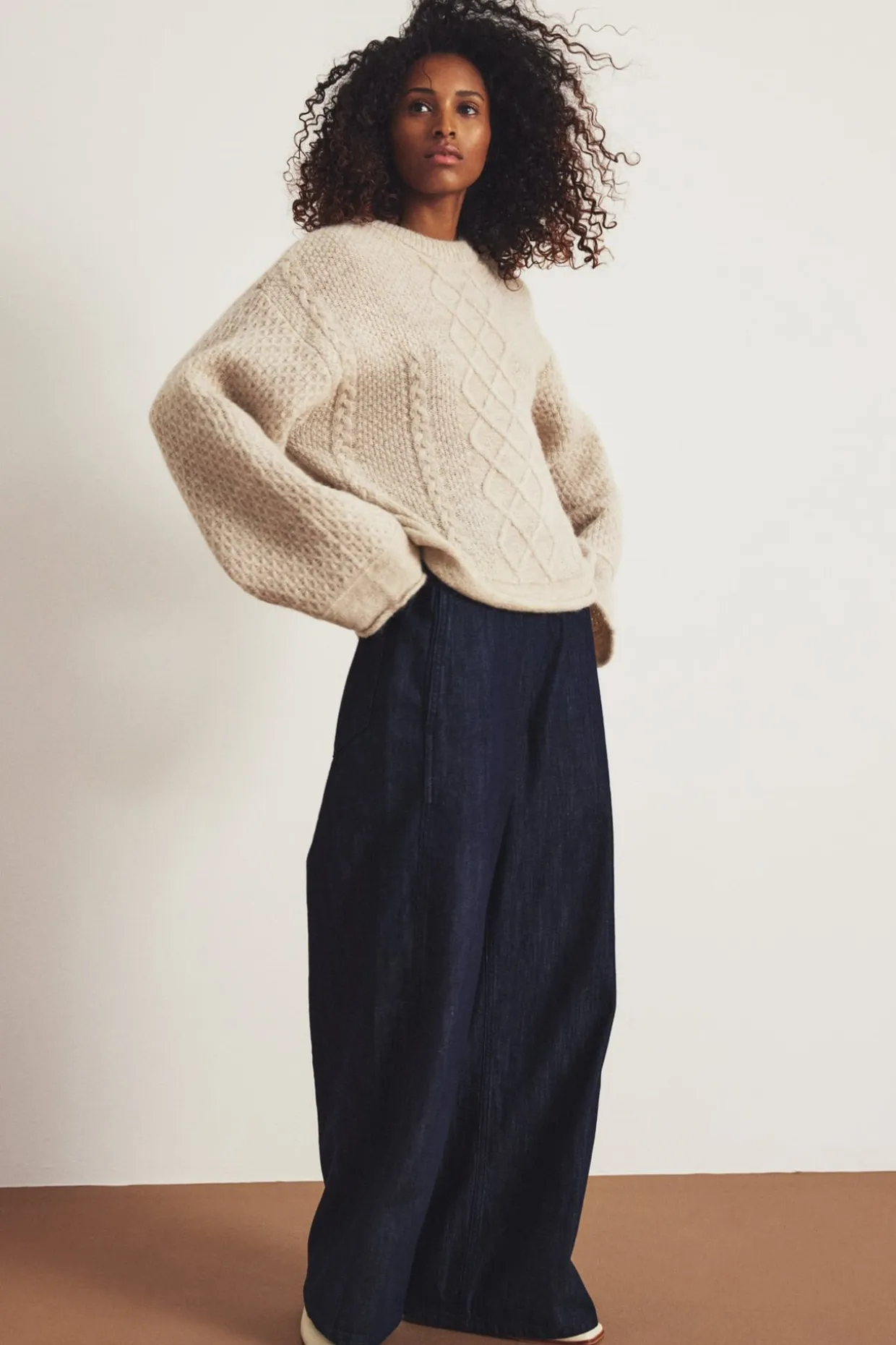 Pull-on-farkut wide fit | Tumma denim | Naiset | Kappahl