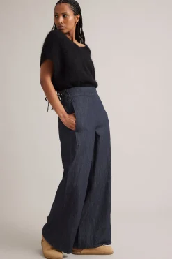 Pull-on-farkut wide fit | Tumma denim | Naiset | Kappahl