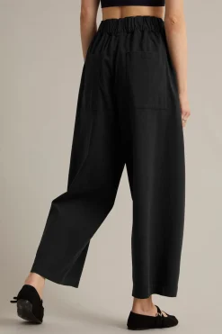 Pull on -housut barrel fit | Musta | Naiset | Kappahl