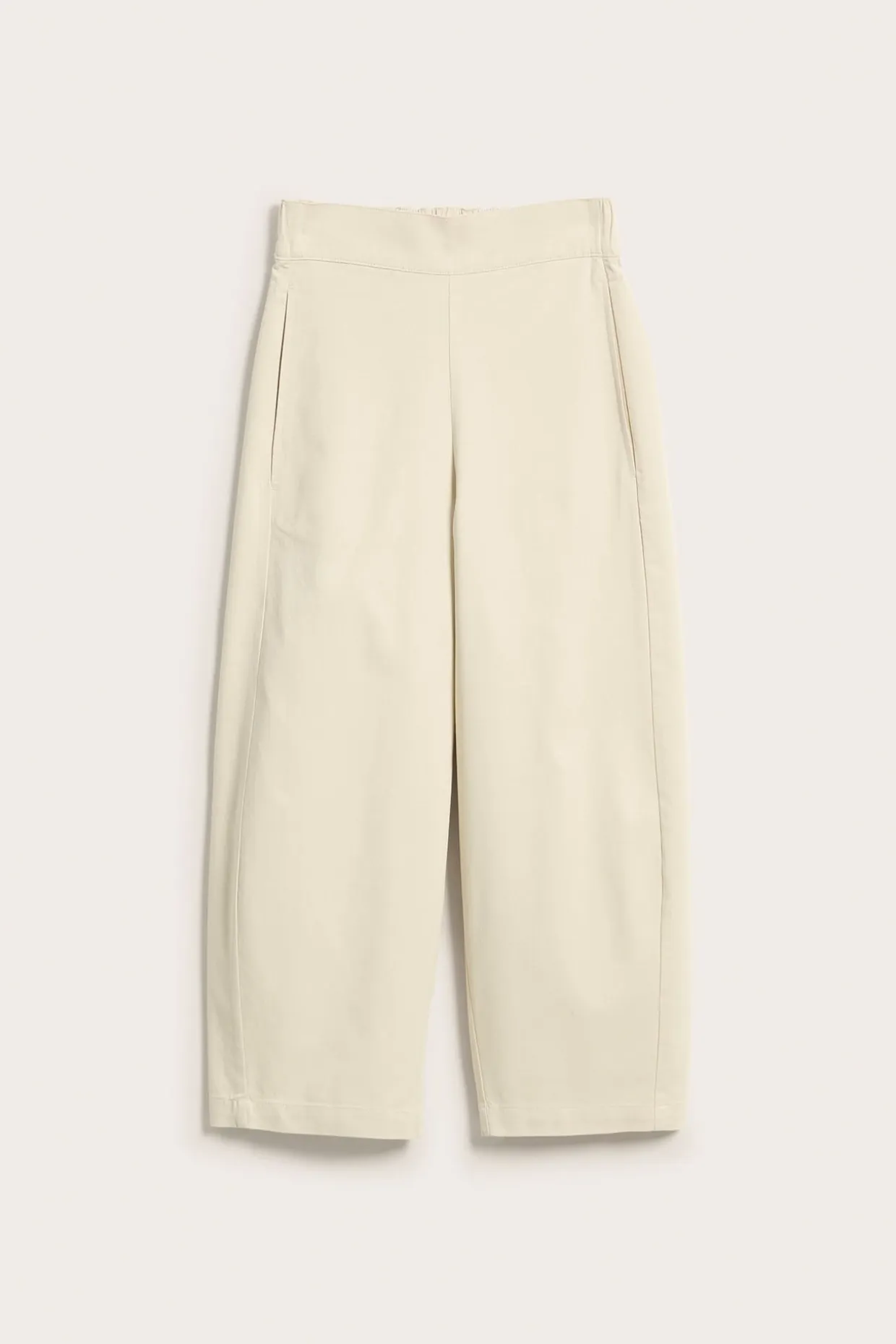 Pull on -housut barrel fit | Vaaleanbeige | Naiset | Kappahl
