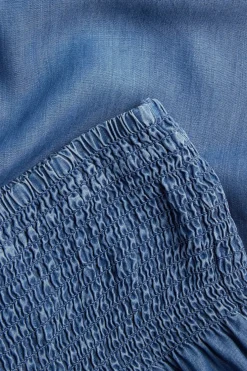 Pull-on-housut, jossa smokkirypytys | Vaaleansininen | Naiset | Kappahl