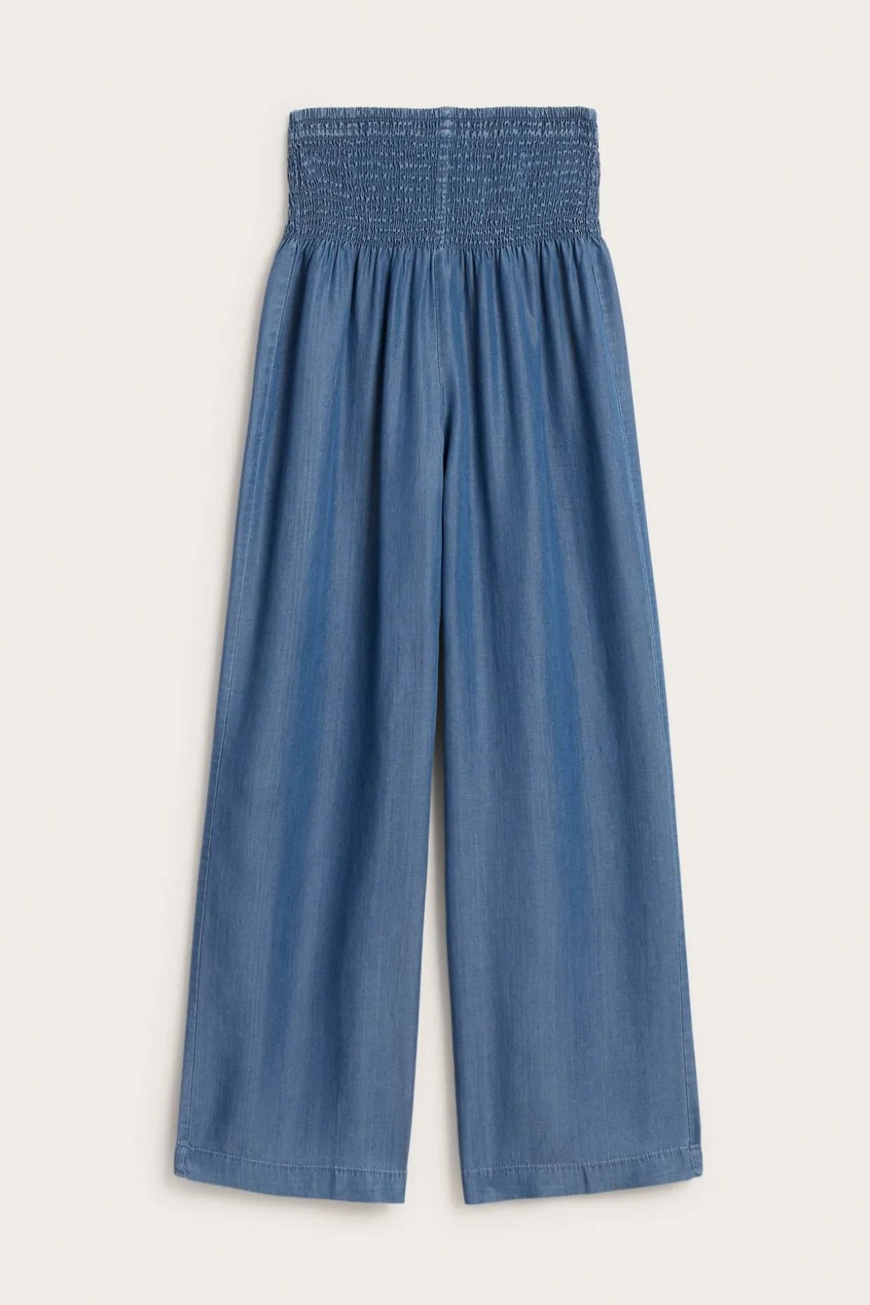 Pull-on-housut, jossa smokkirypytys | Vaaleansininen | Naiset | Kappahl