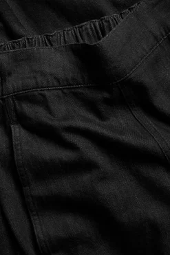 Pull-on jeans barrel fit cropped | Musta denim | Naiset | Kappahl