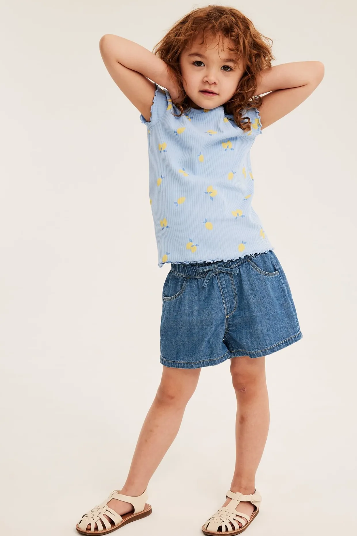 Pull-on-malliset farkkushortsit | Vaalea denim | Lapset | Kappahl