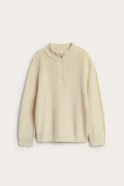 Puolivetoketjullinen neulepusero | Vaaleanbeige | Lapset | Kappahl