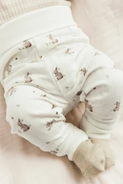Pupukuvioiset ribatut leggingsit | Luonnonvalkoinen | Vauvat | Newbie