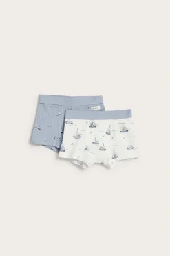 Purjeveneaiheiset alushousut, 2-pack | Sininen | Lapset | Newbie