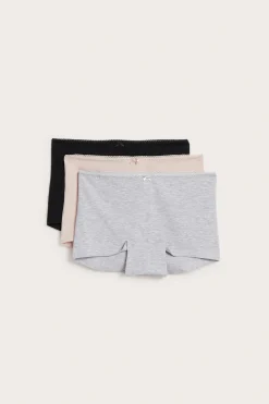 Puuvillabokserit, 3-pack | Valkoinen | Naiset | Kappahl