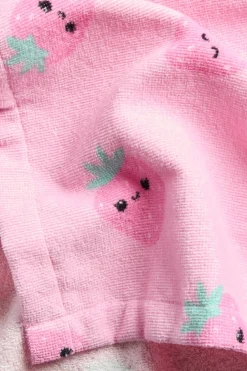 Puuvillafroteeta oleva kuviollinen kylpyponcho | Vaaleanpunainen | Lapset | Kappahl