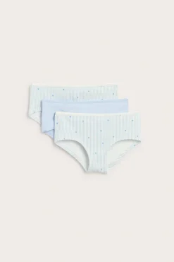 Puuvillahipsterit, 3-pack | Sininen | Lapset | Kappahl