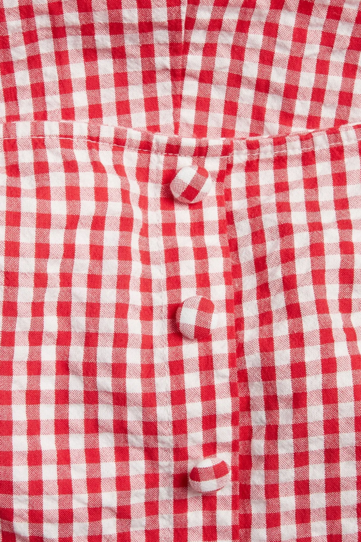 Puuvillakreppiä oleva ruudullinen mekko | Punainen | Naiset | Kappahl
