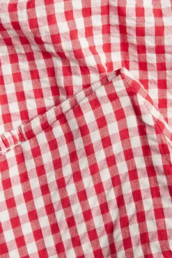 Puuvillakreppiä oleva ruudullinen midihame