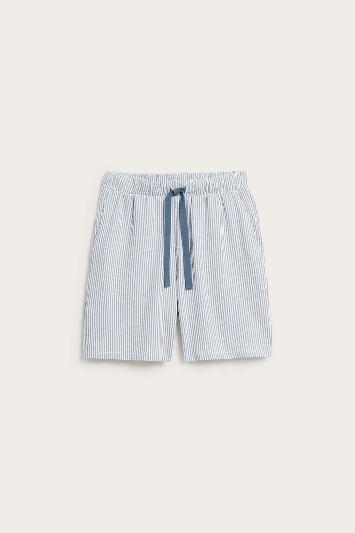 Puuvillakreppiä olevat pyjamashortsit | Tummansininen | Miehet | Kappahl