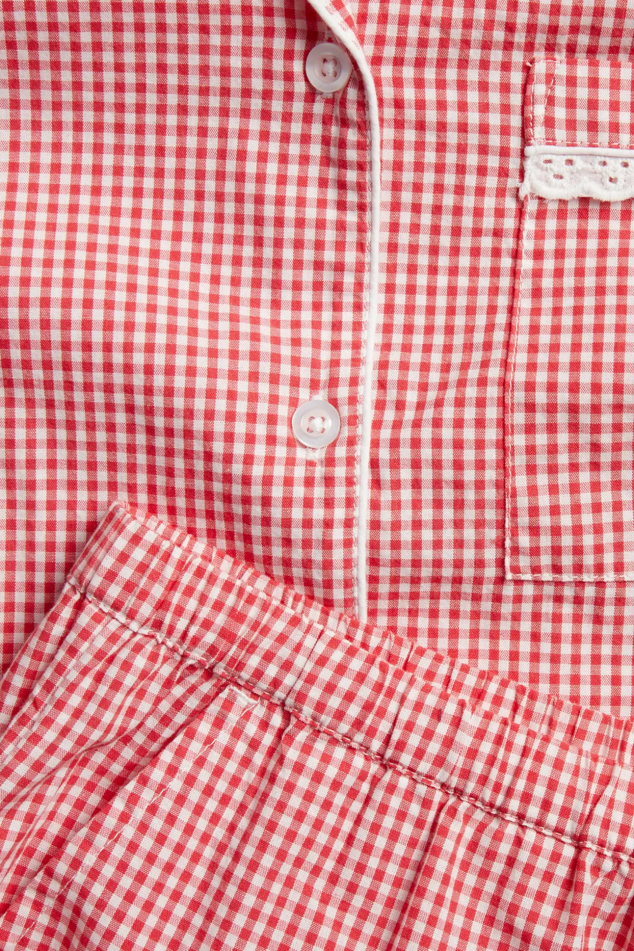 Puuvillapopliinia oleva pyjamasetti