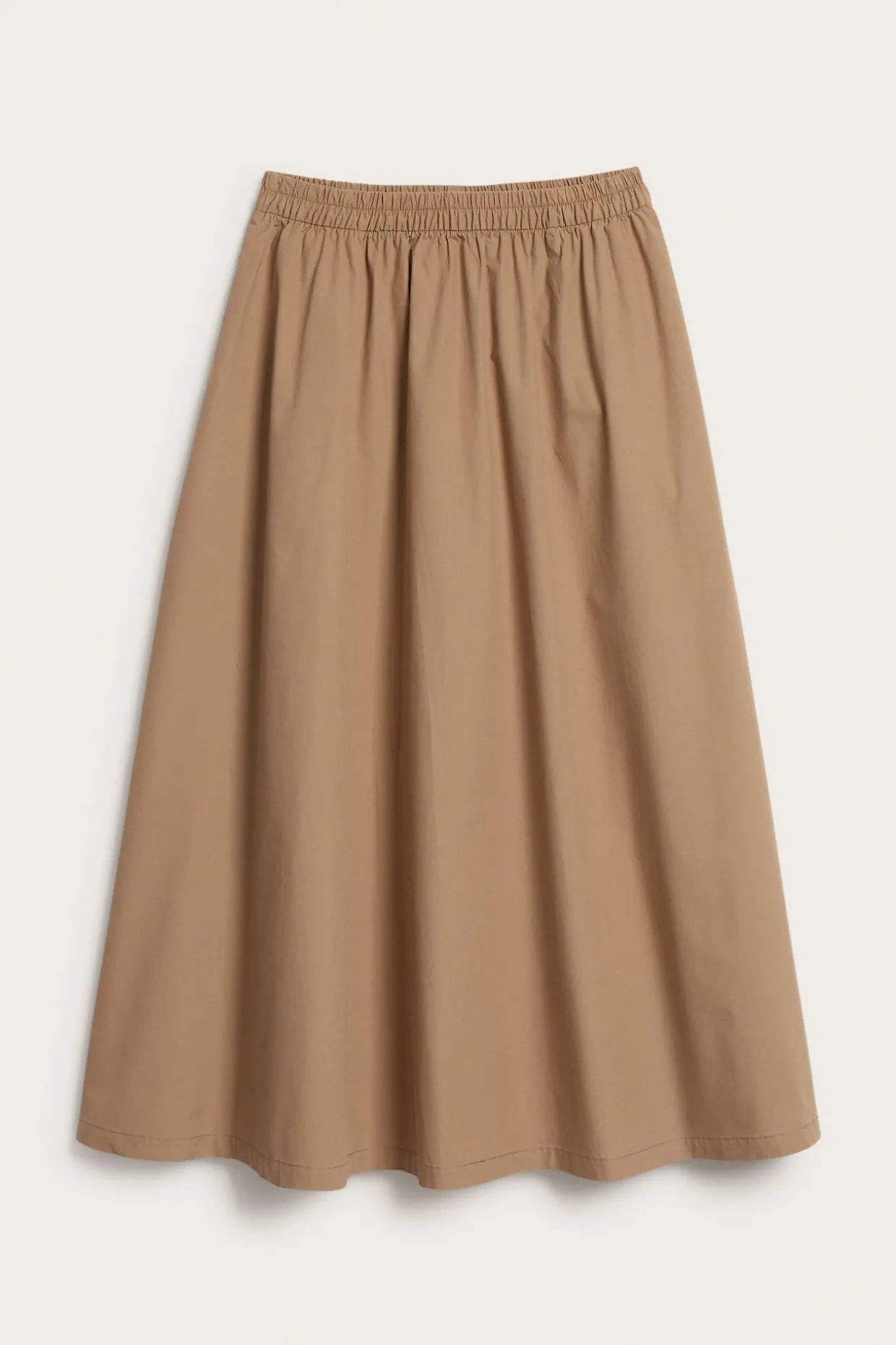 Puuvillapopliinihame | Beige | Naiset | Kappahl