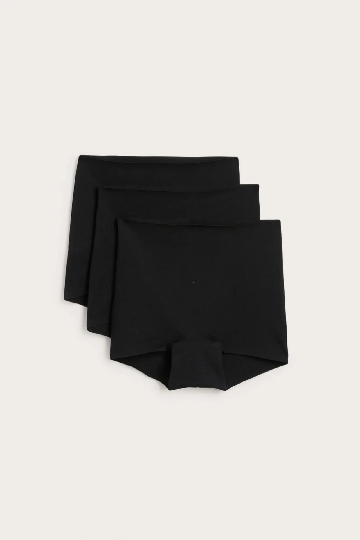 Puuvillasekoitebokserit, 3-pack | Musta | Naiset | Kappahl
