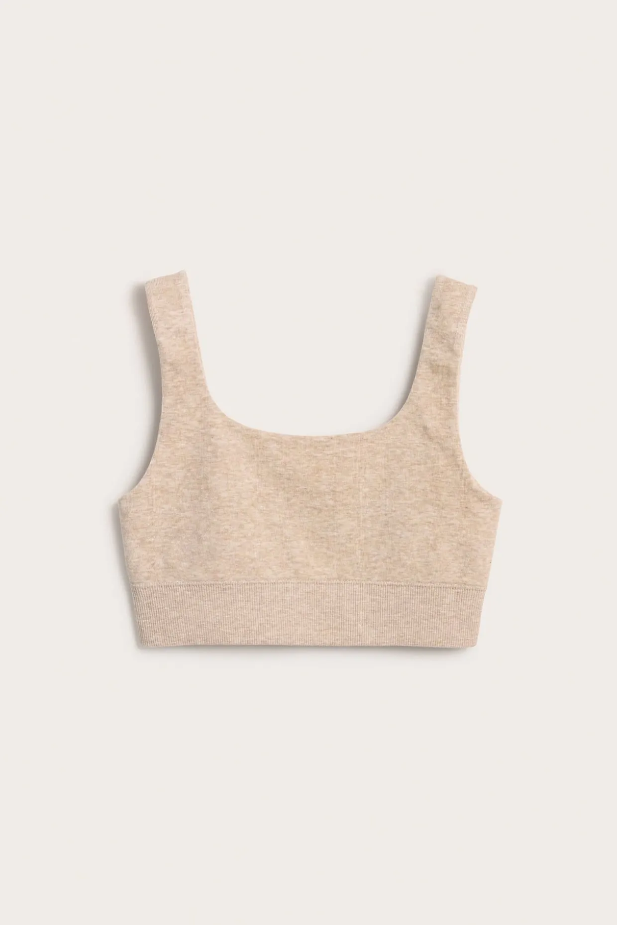 Puuvillasekoitetta olevat rintaliivit | Meleerattu beige | Naiset | Kappahl