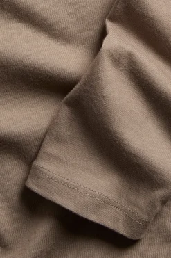Puuvillatrikoota oleva pitkähihainen oversize-t-paita. | Ruskea | Lapset | Kappahl