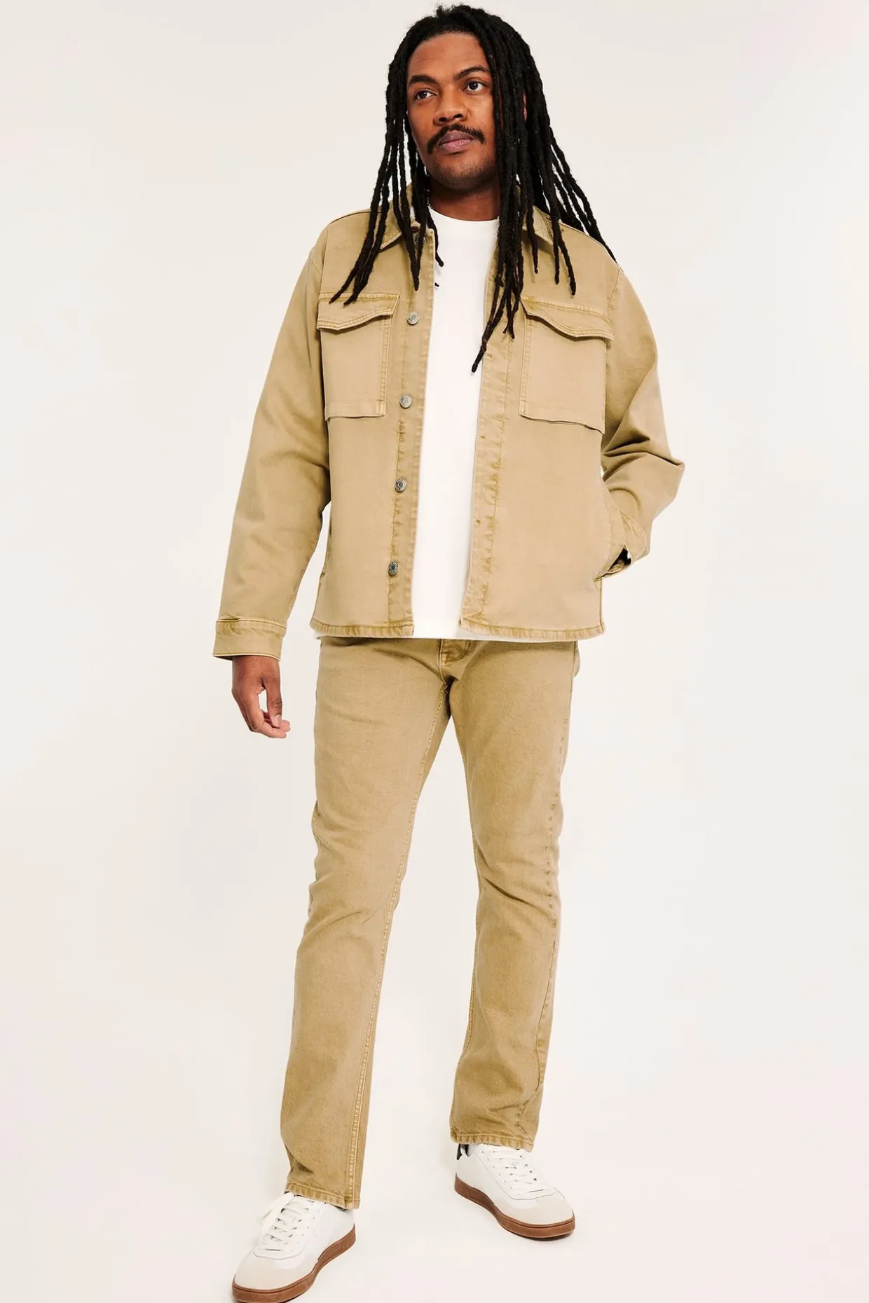 Puuvillatvillitakki | Beige | Miehet | Kappahl