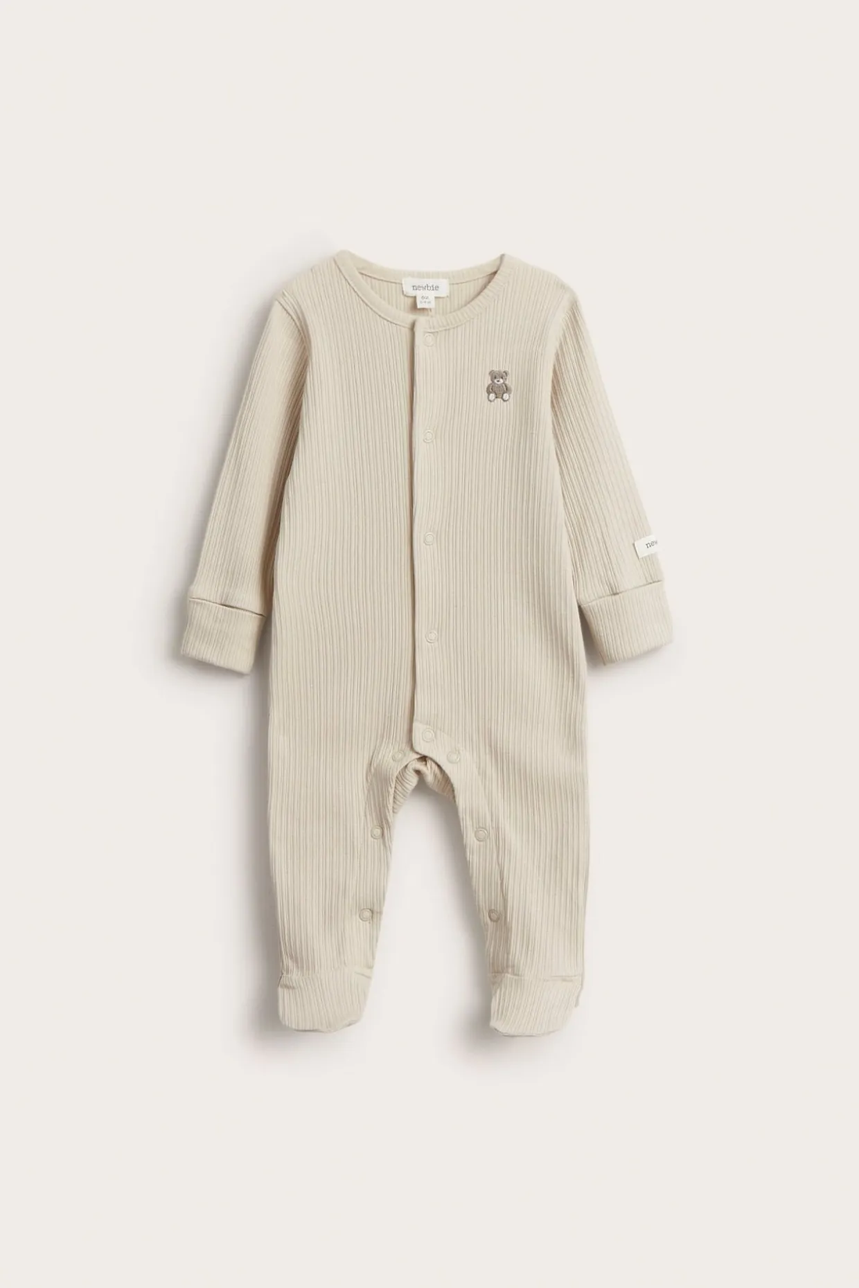Pyjama brodeerauksella | Beige | Vauvat | Newbie
