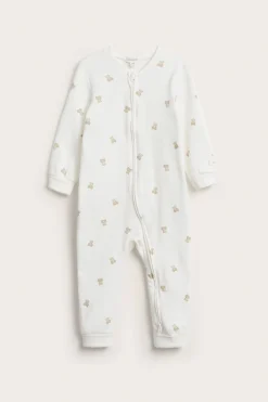 Pyjama, jossa nallekarhukuviointi | Luonnonvalkoinen | Vauvat | Newbie