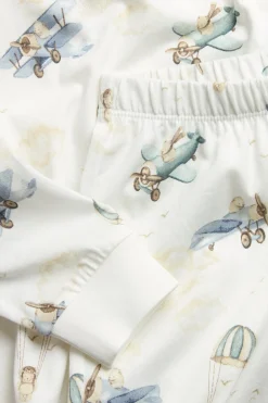Pyjama kuumailmapallokuviolla | Luonnonvalkoinen | Lapset | Newbie