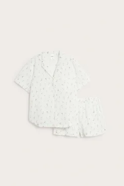 Pyjamasetti teksturoidulla kuviolla