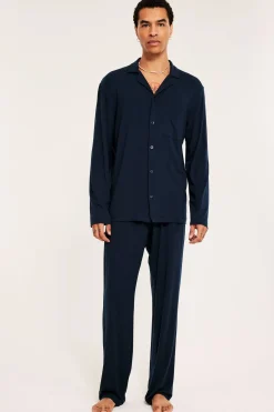 Pyjamasetti | Tummansininen | Miehet | Kappahl