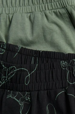 Pyjamasshortsit, 2 kpl:n pakkaus | Musta | Lapset | Kappahl