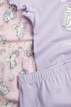 Pyjamat, joissa yksisarviskuviointi, 2 kpl:n pakkaus | Vaaleanvioletti | Lapset | Kappahl