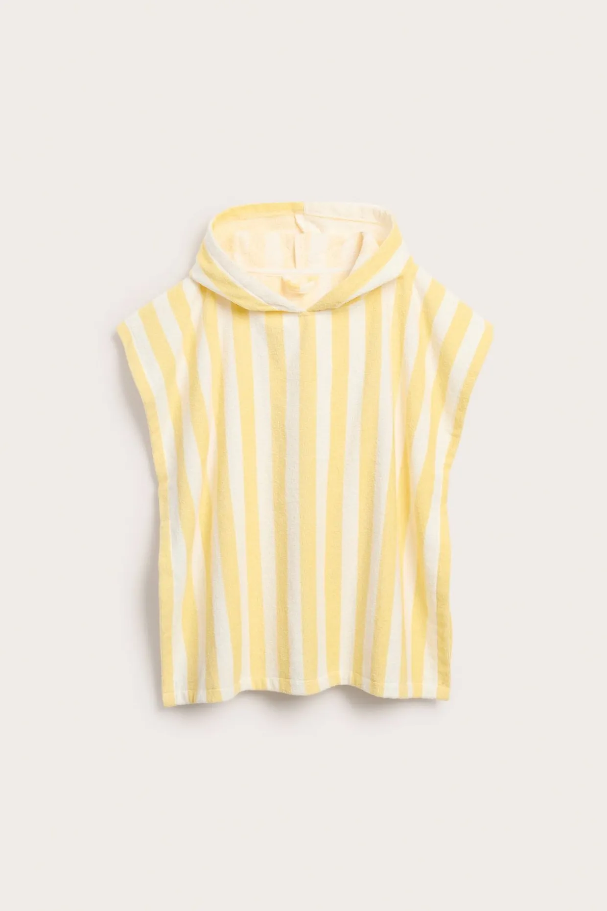 Raidallinen kylpyponcho puuvillafroteesta | Luonnonvalkoinen | Lapset | Kappahl