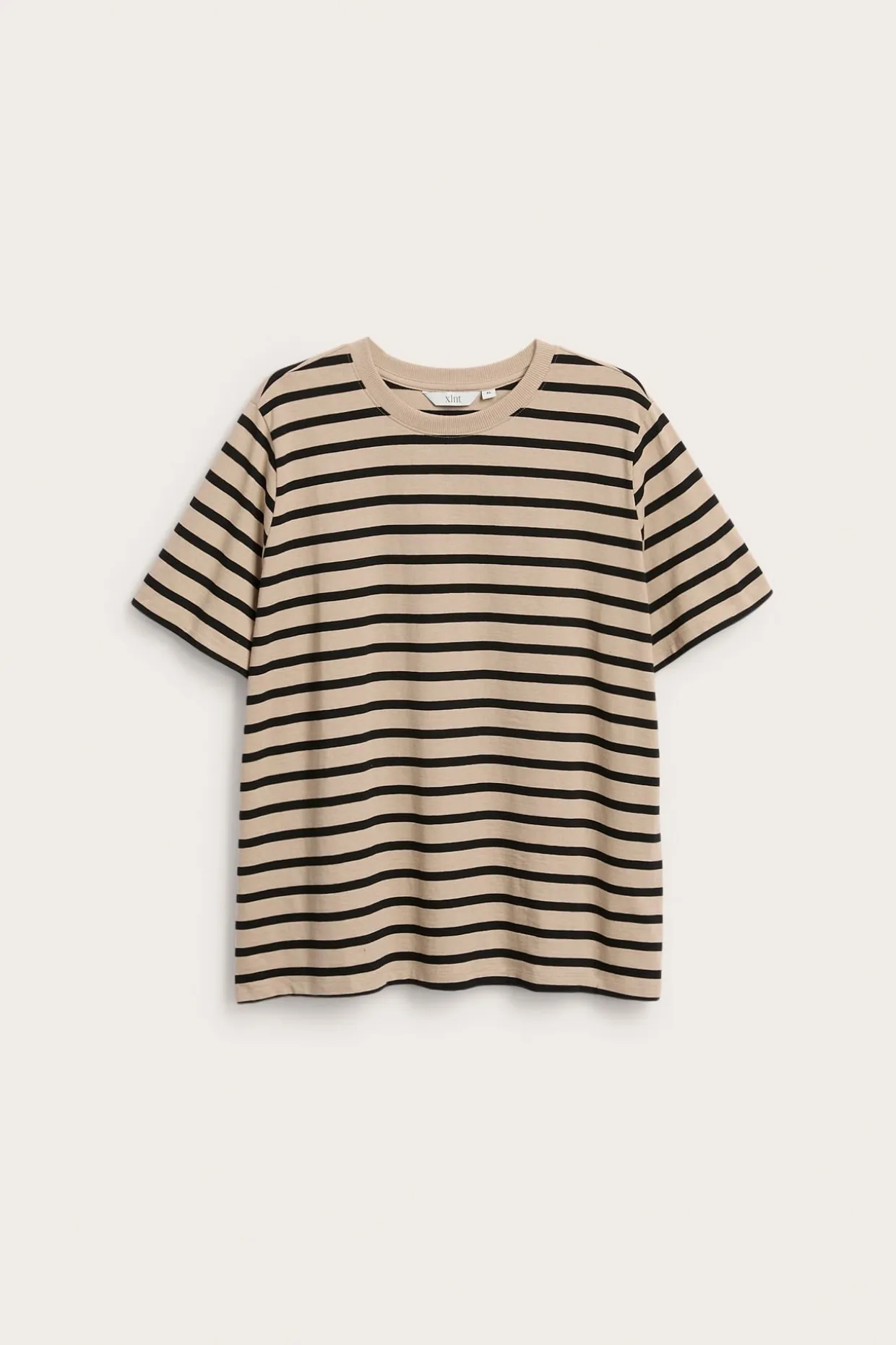 Raidallinen lyhythihainen paita | Beige | Naiset | Kappahl