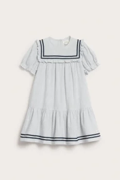 Raidallinen mekko pussihihoilla | Sininen | Lapset | Newbie