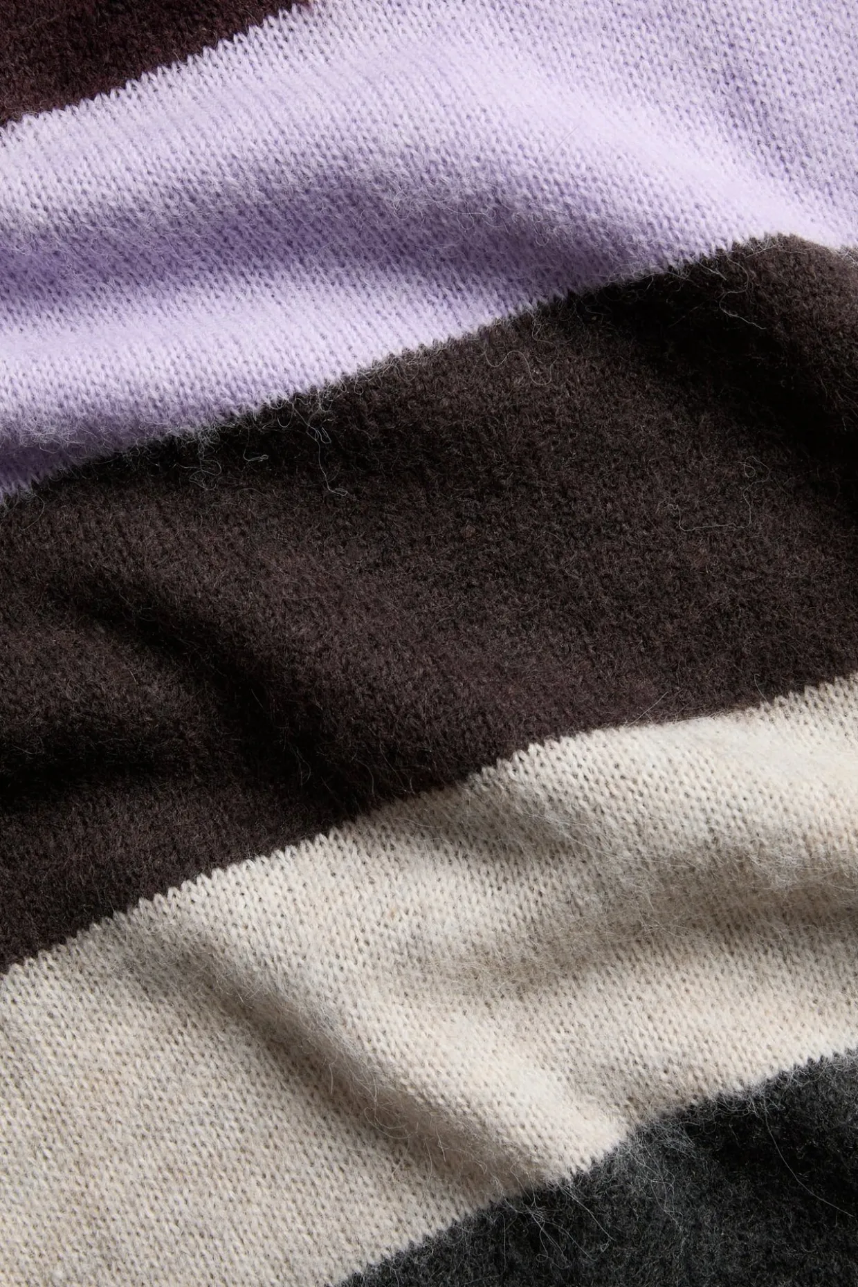 Raidallinen neulepusero | Vaaleanvioletti | Naiset | Kappahl