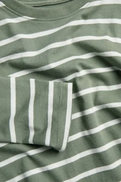 Raidallinen pitkähihainen t-paita | Vihreä | Lapset | Kappahl