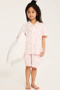 Raidallinen puuvillapyjama | Luonnonvalkoinen | Lapset | Kappahl