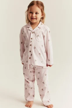 Raidallinen pyjama, jossa nallekarhukuviointi | Vaaleanpunainen | Lapset | Newbie