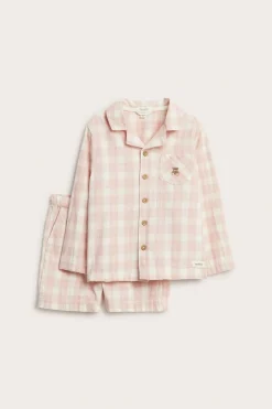 Raidallinen pyjama | Pinkki | Lapset | Newbie