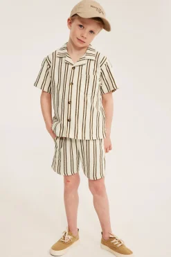 Raidalliset collegeshortsit | Vaaleanbeige | Lapset | Kappahl