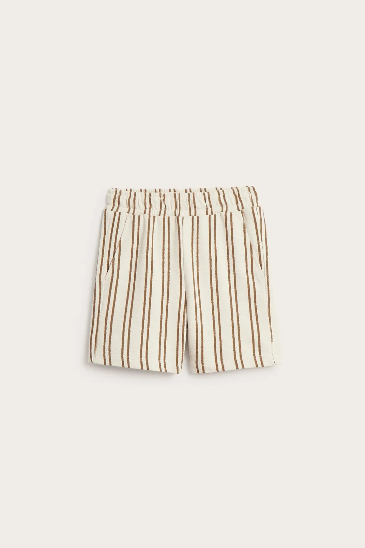 Raidalliset collegeshortsit | Vaaleanbeige | Lapset | Kappahl