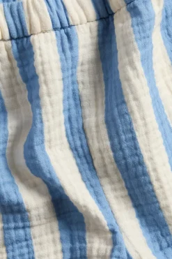 Raidalliset musliinishortsit | Vaaleansininen | Vauvat | Kappahl