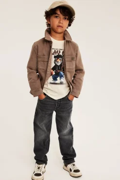 Relaxed jeans | Hopeanharmaa | Lapset | Kappahl