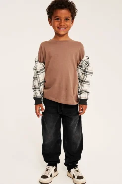 Relaxed jeans jogger denim | Musta denim | Lapset | Kappahl