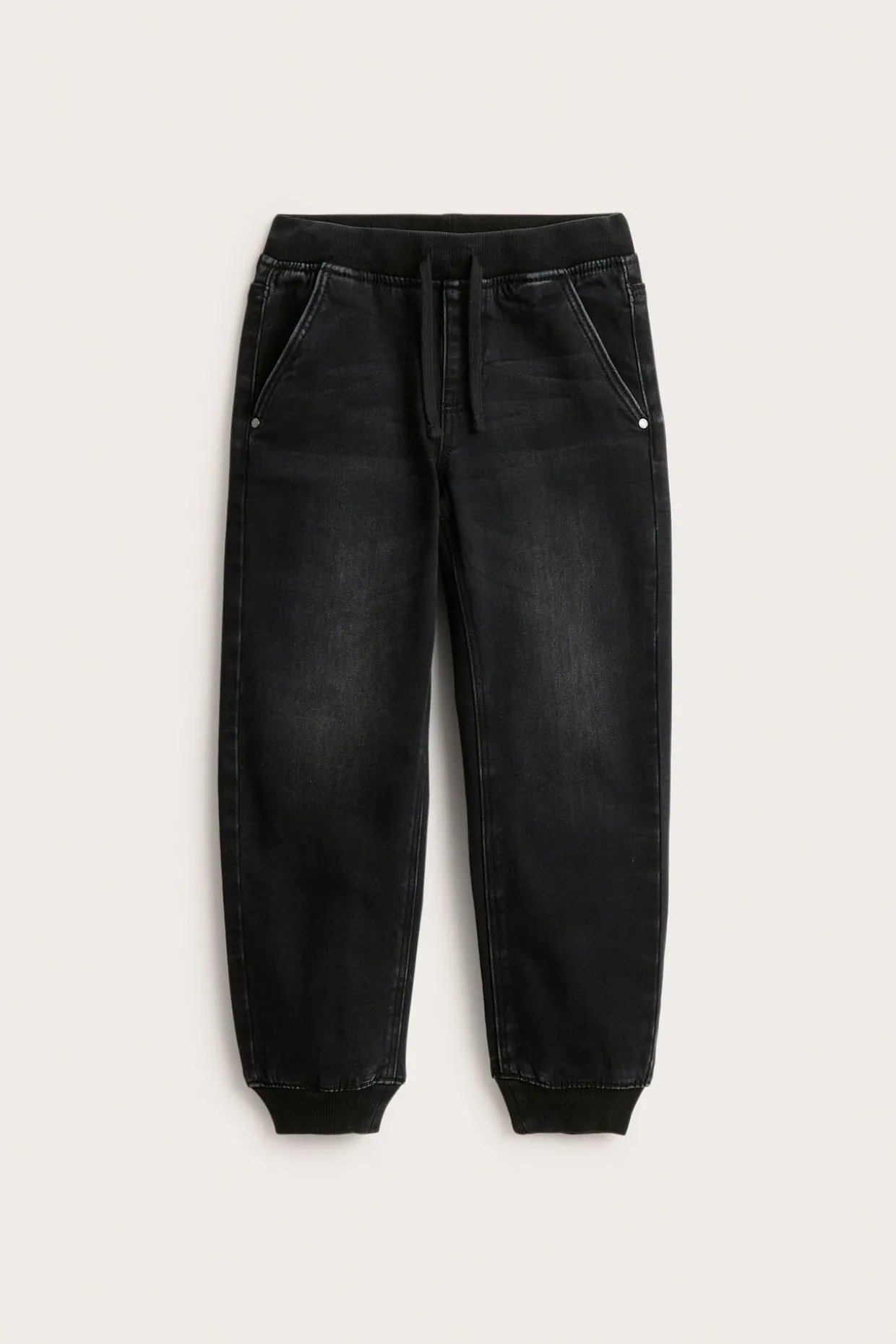 Relaxed jeans jogger denim | Musta denim | Lapset | Kappahl