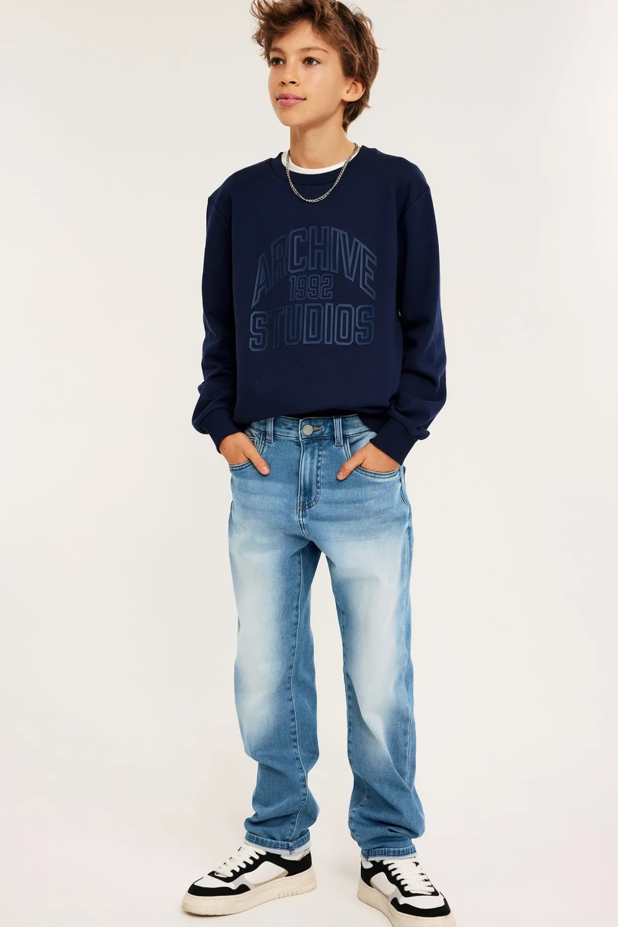 Relaxed jeans jogger denim | Vaalea denim | Lapset | Kappahl
