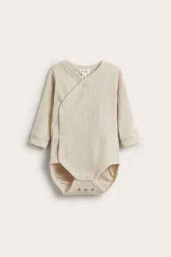 Ribattu kietaisumallinen body | Beige | Vauvat | Newbie