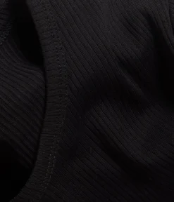 Ribattu toppi | Musta | Naiset | Kappahl