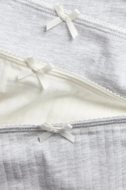 Ribatut brief-pikkuhousut, 3-pack | Vaaleanharmaa | Lapset | Kappahl