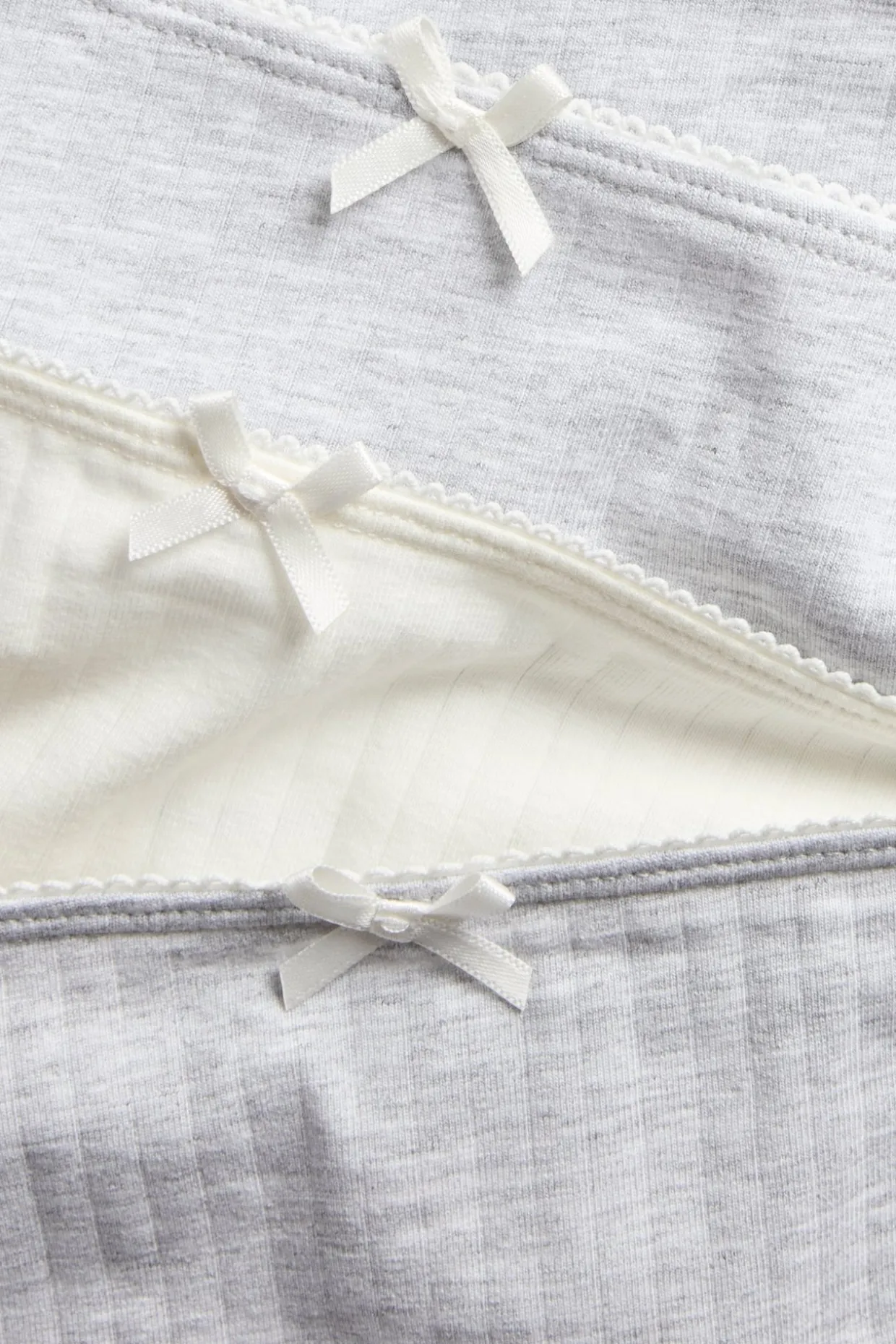 Ribatut brief-pikkuhousut, 3-pack | Vaaleanharmaa | Lapset | Kappahl