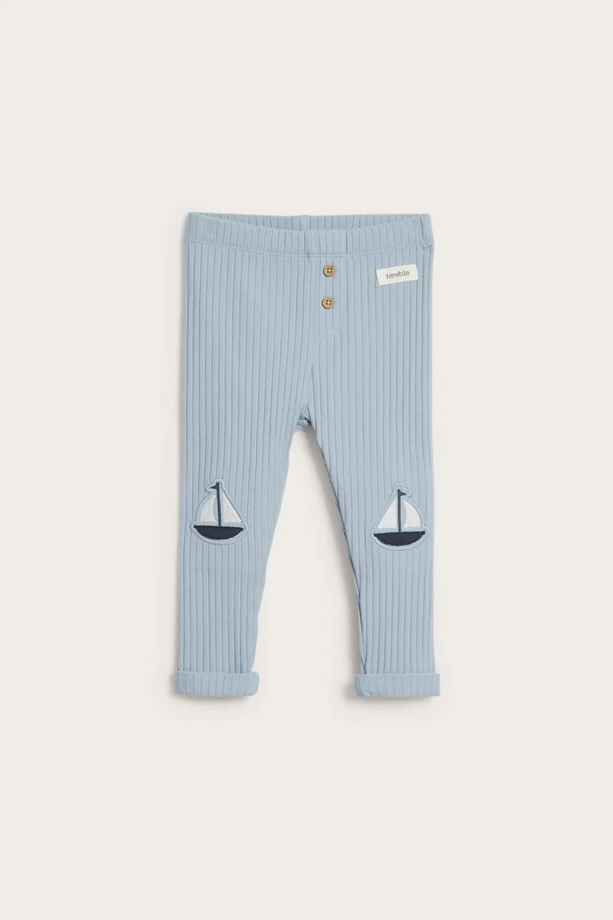 Ribatut leggingsit applikoinnilla | Sininen | Vauvat | Newbie